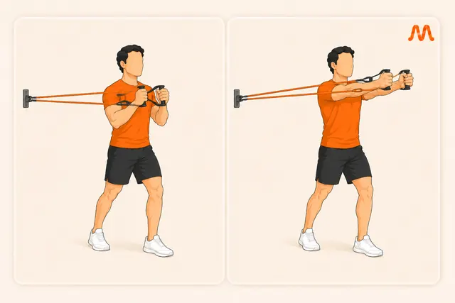 Band Chest Press exercise illustration