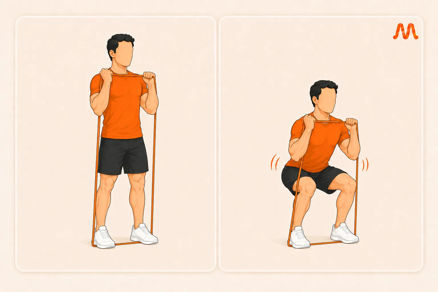 Band Squat exercise illustration