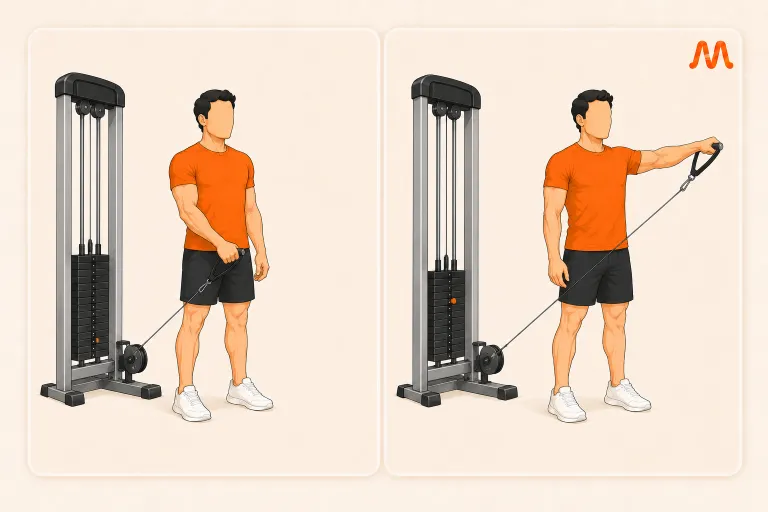 Cable Lateral Raise exercise illustration