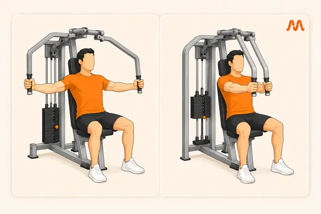 Cable / Machine Chest Fly exercise illustration