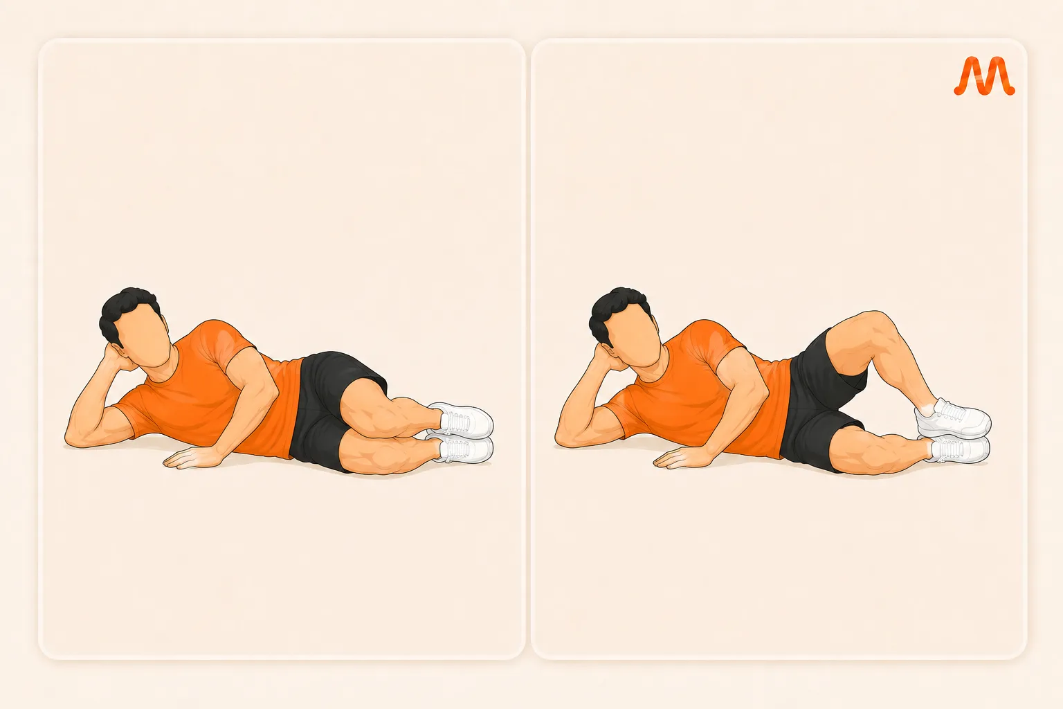 Clamshell exercise illustration