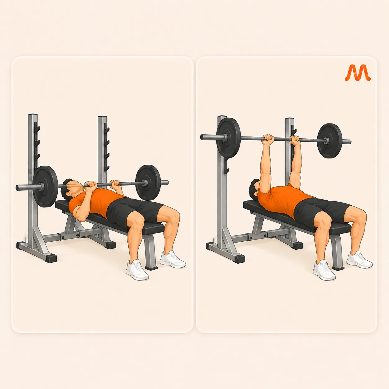 Close-Grip Bench Press exercise illustration