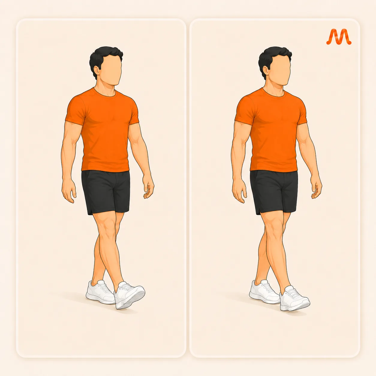 Heel-to-Toe Walk exercise illustration