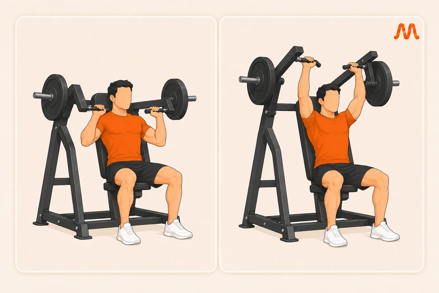 Plate Loaded Shoulder Press exercise illustration