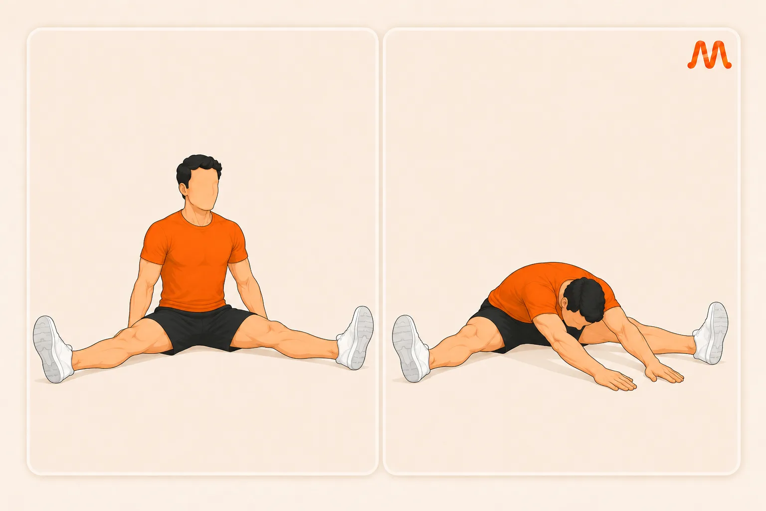 Seated Straddle Stretch exercise illustration