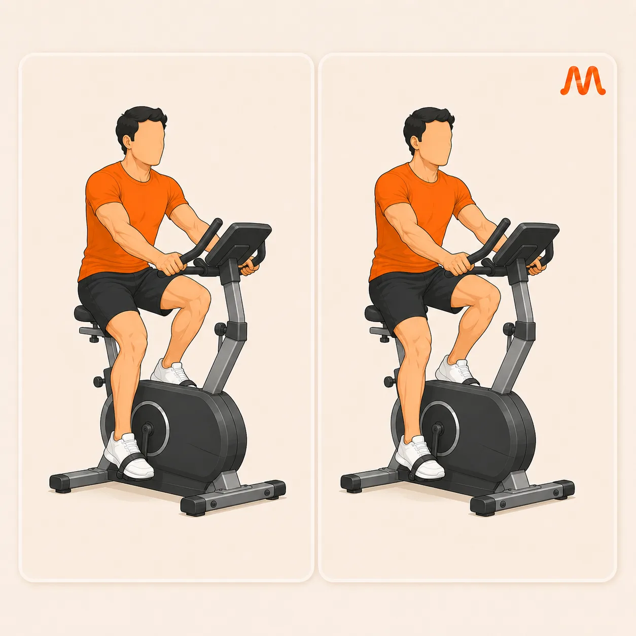 Stationary Bike (Steady) exercise illustration