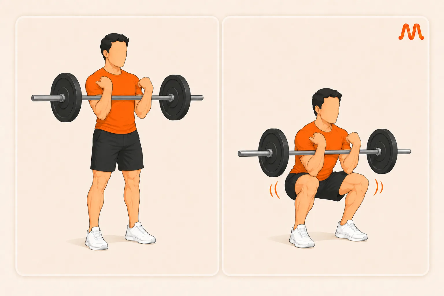 Zercher Squat exercise illustration